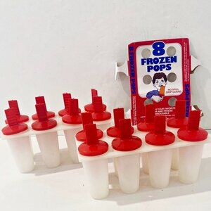 Arrow Plastics Frozen Ice Pop Molds Set of 2 Vintage No Spill Drip Guard USA